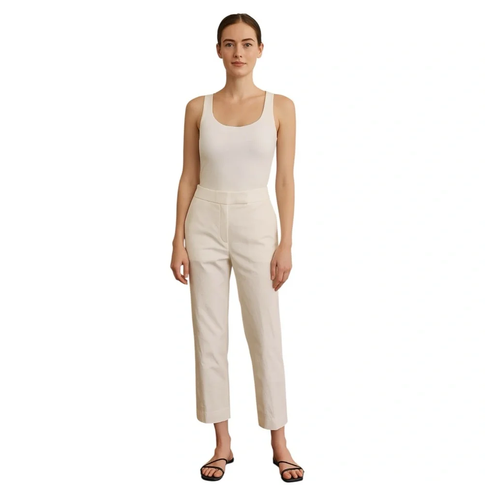 Loro Piana Women’s Philadelphia Straight‎ leg Cotton Silk Trouser pants 42 / 6